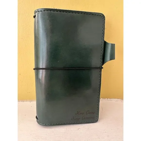 Chic Sparrow Austen Cascade Folio Leather Cover Keep Going Growing Forest Green - Picture 2 of 12